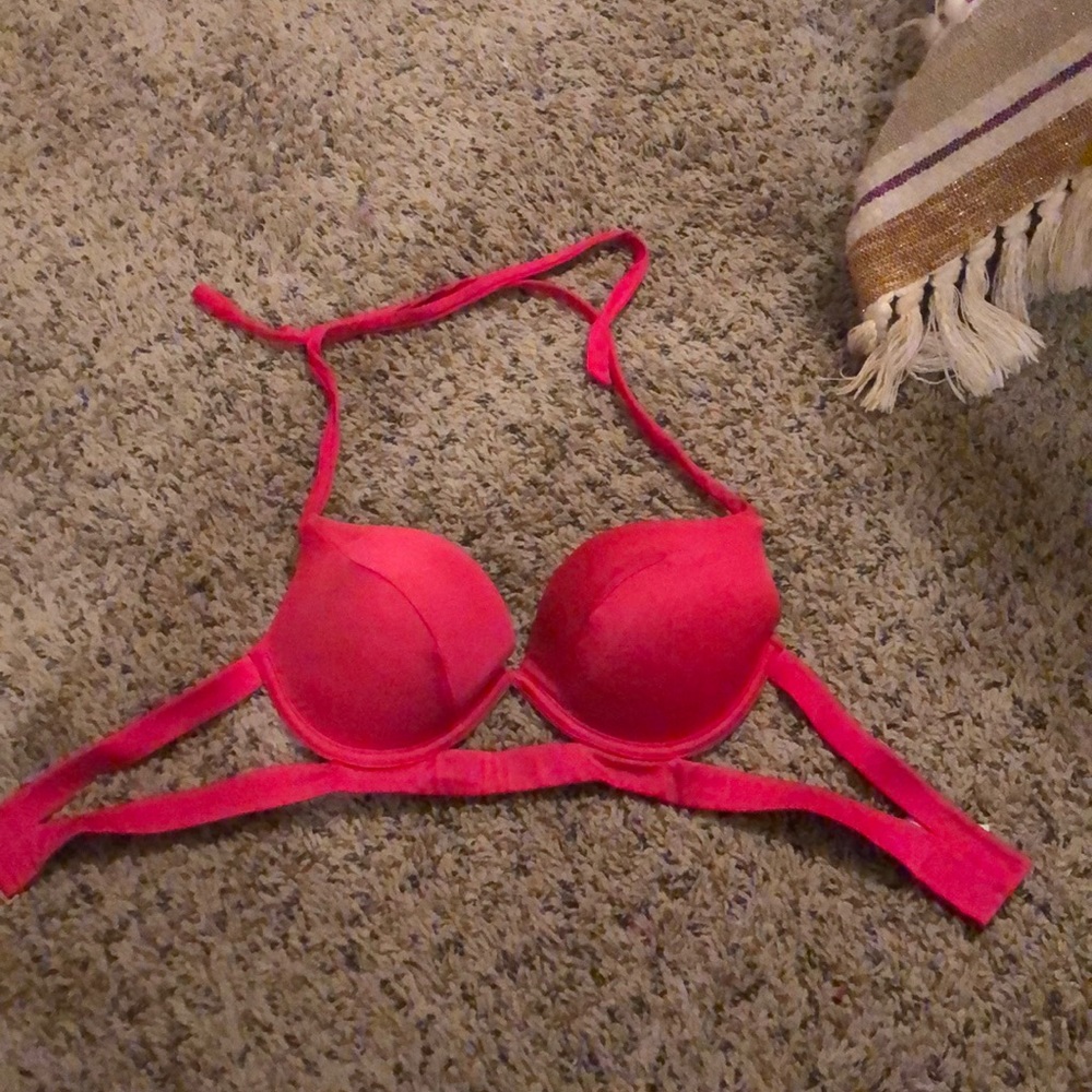 Victoria secret push up swim top, red